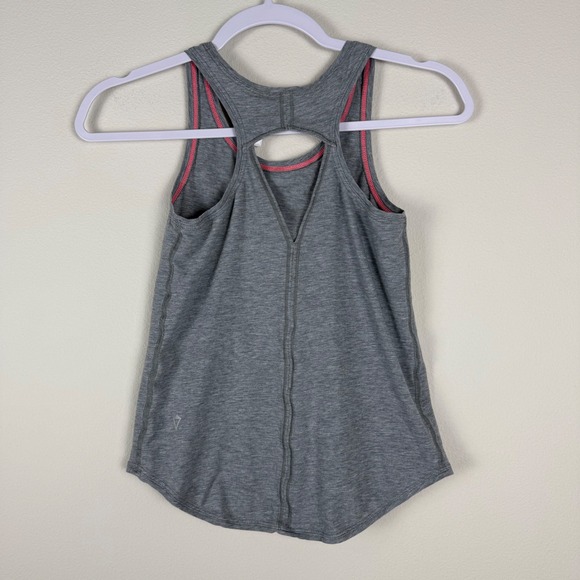 Ivivva Girls Lululemon Gray Racerback Tank Top Size 8 Activewear Soft EUC - Picture 2 of 6